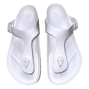 Birkenstock Womens Size 38 - 7 Gizeh Essentials EVA White Thong Sandals  NWOT